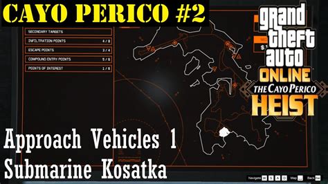 Gta Online Cayo Perico Heist Prep Approach Vehicles 1 Kosatka DLC