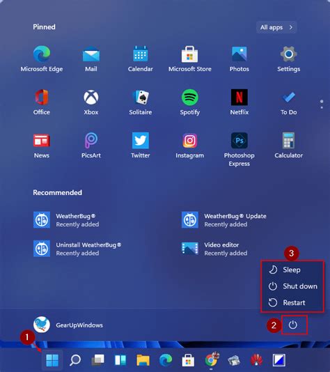 How to Shut down or Restart Windows 11 PC? - The Microsoft Windows11