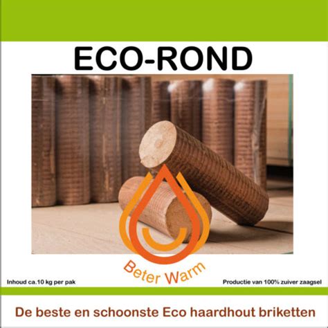 Pak Eco Rond Beuk Briketten Voor Ieder Type Houtkachel Sauna En