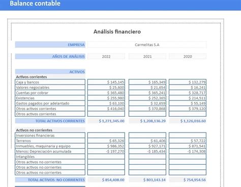 Las 2 Plantillas De Balance De Situación Y Contable Gratis En Excel