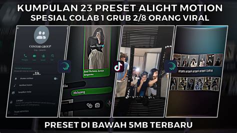 Kumpulan Preset Jj Alight Motion Spesial Jj Colab Berdua Bareng