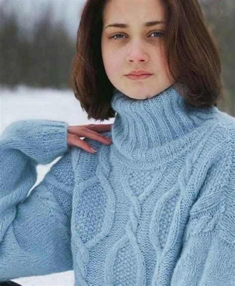 Pin By Pilli Paulinio On Blue Thick Sweater Turtle Neck Sweaters For