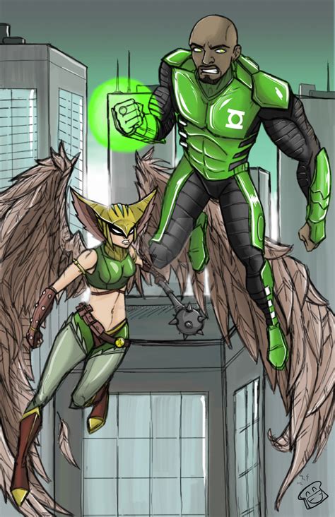 Green Lantern and Hawkgirl by BrotherToastyCakes on DeviantArt