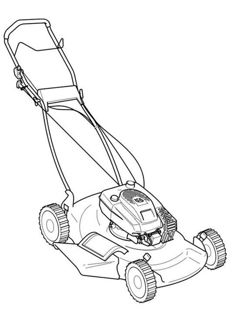 Lawn Mower Coloring Page