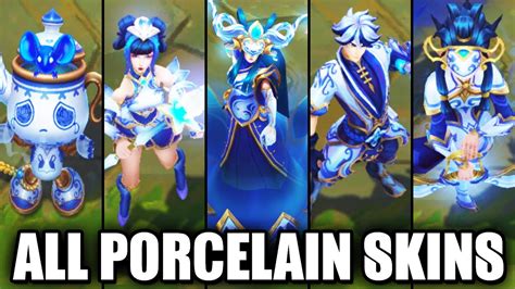 All New Porcelain Skins Spotlight Ezreal Lux Lissandra Kindred Amumu