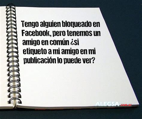Tengo Alguien Bloqueado En Facebook Pero Tenemos Un Amigo En N Si