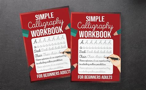 Simple Calligraphy Workbook For Beginners Adults Practice Simple Hand