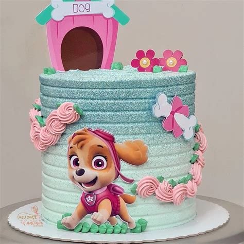 Bolo Sky Patrulha Canina Decoração aniversario patrulha canina