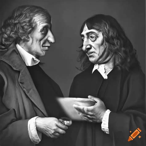 Rene Descartes And John Locke Engaged In Conversation On Craiyon