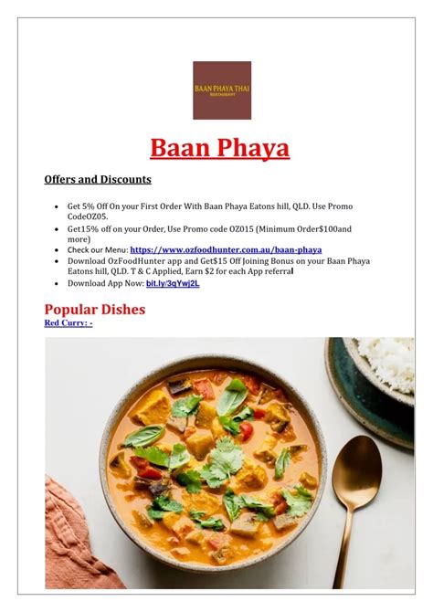 PPT 5 OFF Baan Phaya Thai Eatons Hill Takeaway Qld PowerPoint