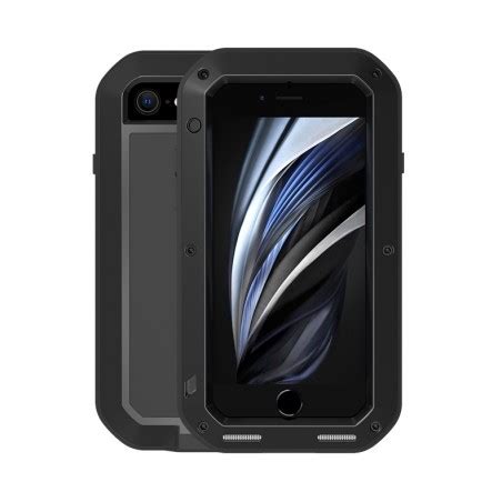 Coque étanche et antichoc iPhone SE 2020 LOVE MEI France Couleur Noir