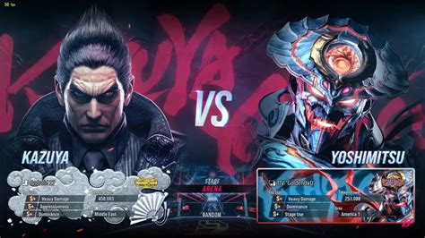 Tekken Yoshimitsu Vs Tekken God Kazuya High Level Rank Match Youtube