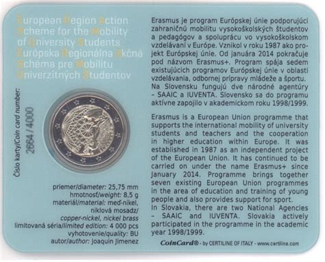 Euro Coincard Slowakei Erasmus Eurofischer