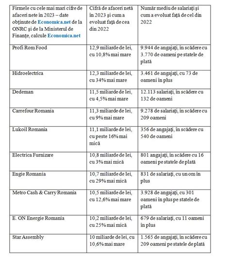 Cei mai puternici jucători din economie Hidroelectrica Metro şi Star