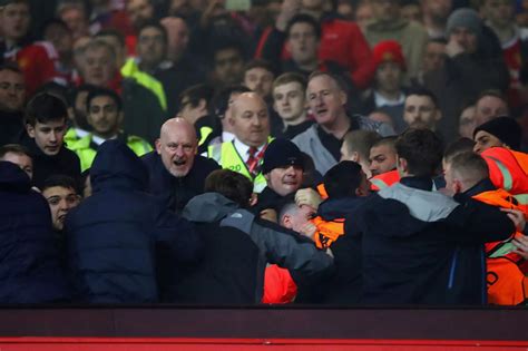 Fans Clash At The Manchester United V Liverpool Europa League Match