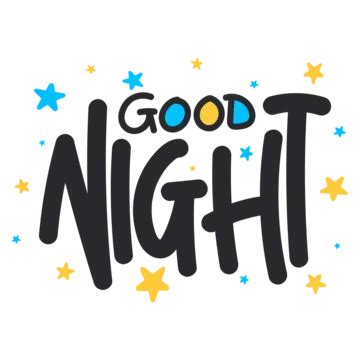 Good Night Text Handwriting Good Night Moon Simple PNG Transparent