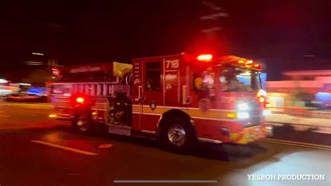 Mcfrs Paramedic Engine 718 Responding To Odor Of Smoke Youtube