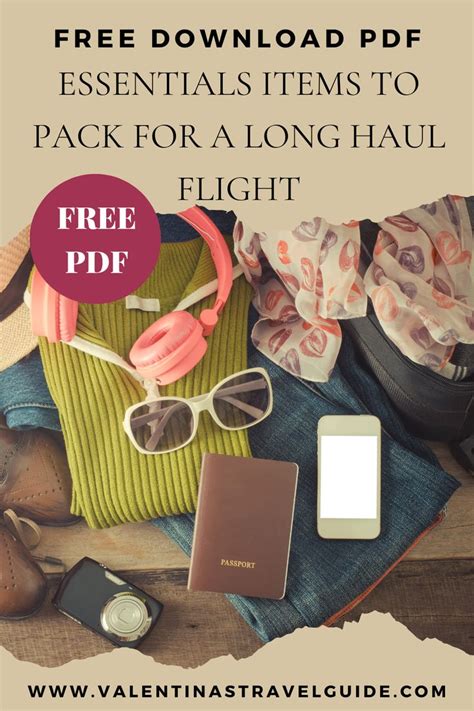 Essentials Items To Pack For A Long Haul Flight Free Printable