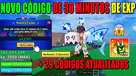 Novo CÓdigo De 30 Minutos De Exp 29 CÓdigos De Exp Beli E Reset Do