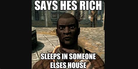 Skyrim: 10 Hilarious NPC Memes Only True Fans Will Understand