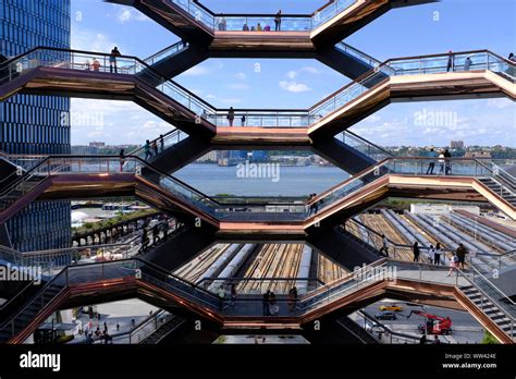 Inside The Vessel in Hudson Yards in New York City Stock Photo - Alamy