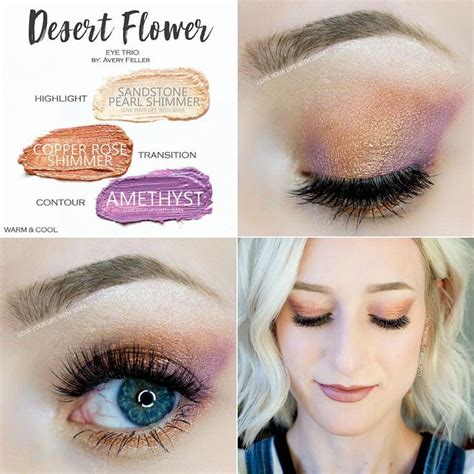 Desert Flower Eye Trio Uses Three Senegence Shadowsense Sandstone