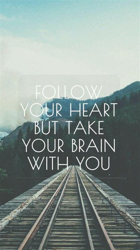 Follow Your Heart But Take Your Brain With You The Words Words Of