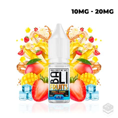 MANGO BANANA STRAWBERRY ICE BALI FRUITS SALTS KINGS CREST 10ML VAPE