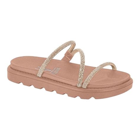 Chinelo Vizzano 6459 118 Salto Flatform Baixo Papete Leve Feminino