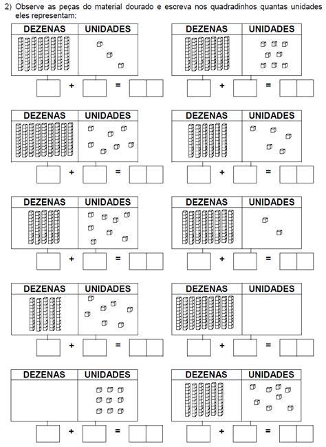 Atividades Centena Dezena E Da Unidade De Milhar Dezenas E