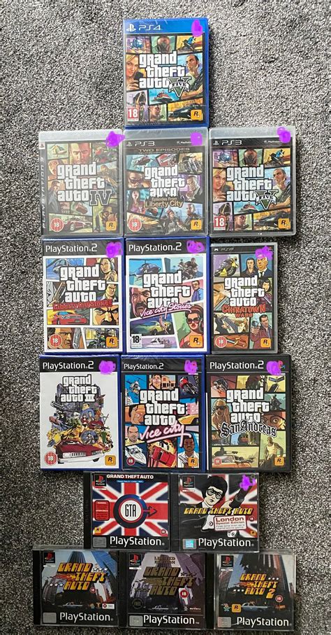 Grand Theft Auto Uk Collector All Games Which Have Pink Dots Are