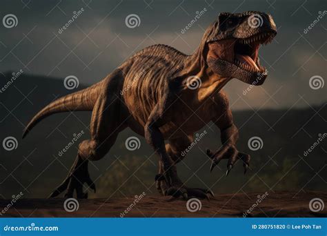 Tyrannosaurus Rex D Dinosaur Render Stock Illustration Illustration