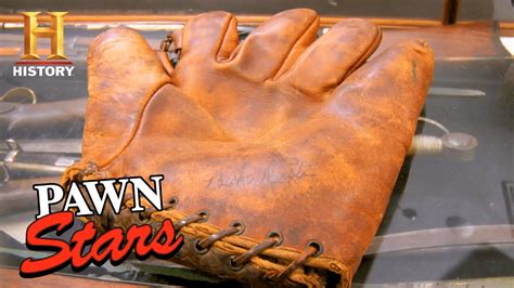 HUGE SWING For Babe Ruth Signed Bat And Glove Season Pawn Stars YouTube