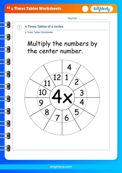 Free & Printable 4 Times Tables Worksheets for Kids [PDFs]