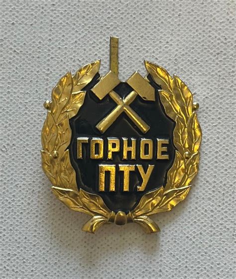 Нагрудный знак Горное ПТУ Ретро Винтаж СССР купить на OZON по низкой ...