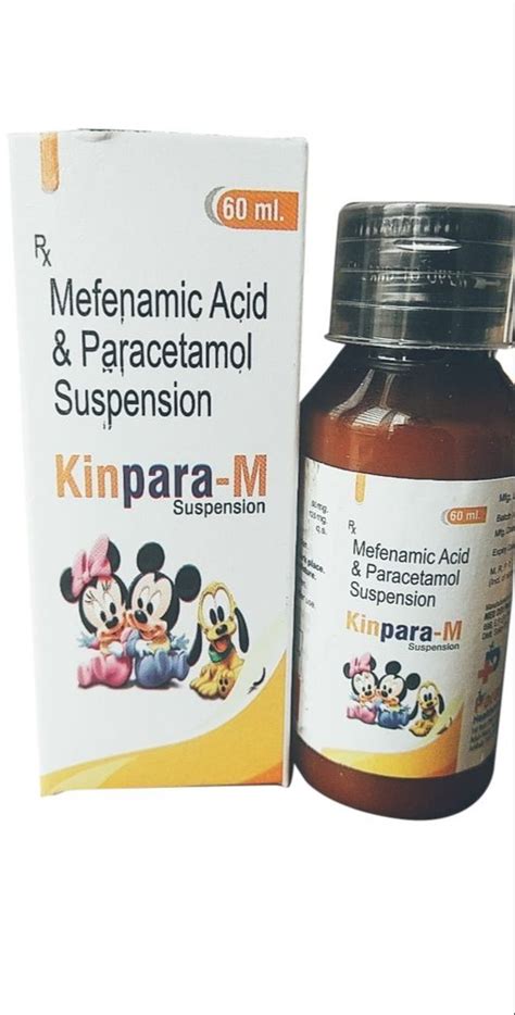 Mefenamic Acid Paracetamol Suspension Syrup Packaging Type Bottle