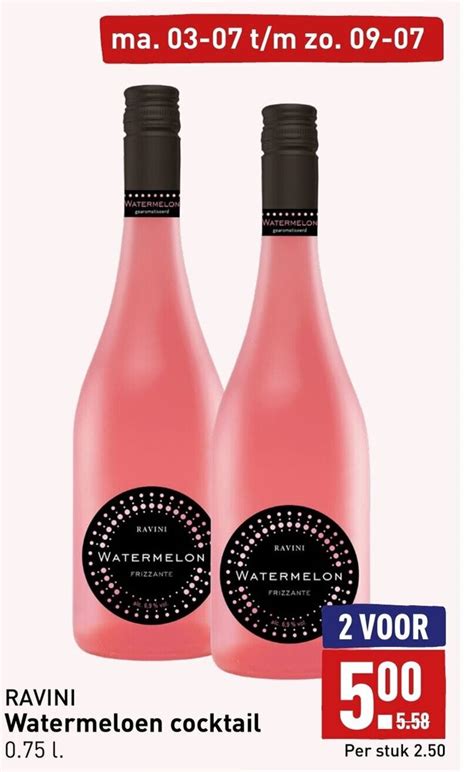 Ravini Watermeloen Cocktail L Aanbieding Bij Aldi