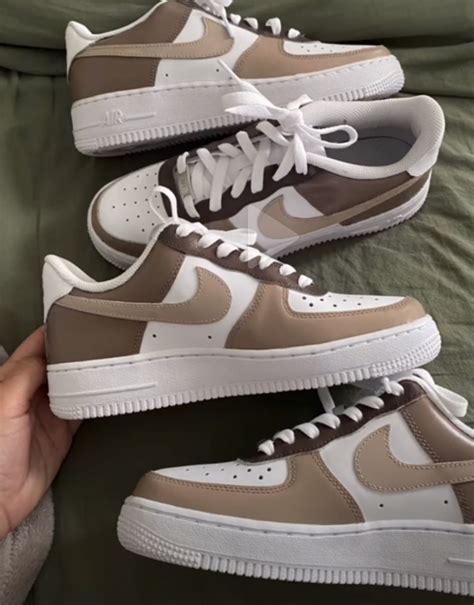 Custom Nike Air Force 1 Low Tan Beige Nude Cream Etsy Artofit