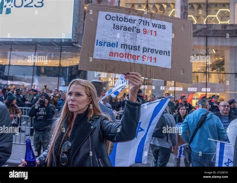 New York N Y October 13 2023 Pro Israeli Demonstrators And Others