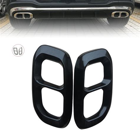 Car Tail Pipe Cover For 2020 Mercedes Benz Gle Gls Glc L Four Out