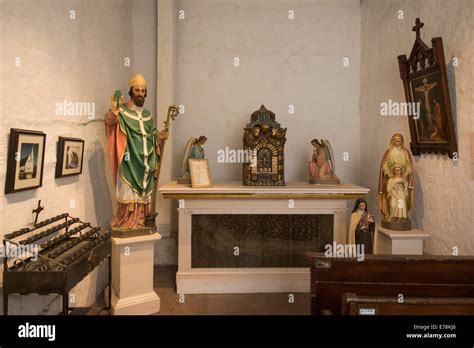 Altar And Religious Statues Inside Museum Of Mission San Jose San