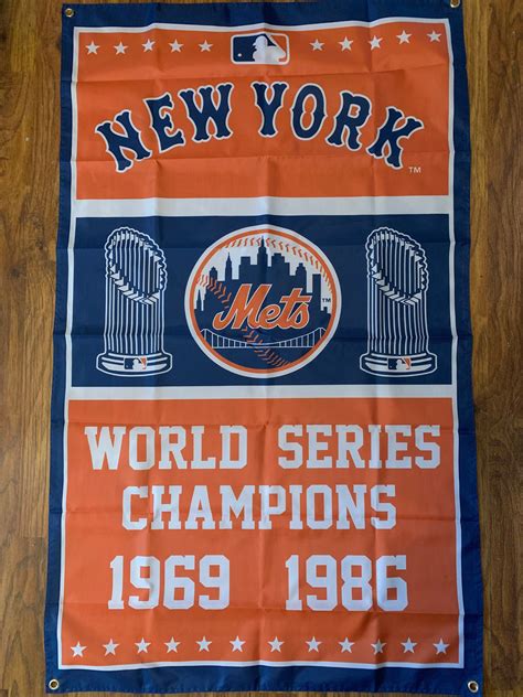 New York Mets World Series Championship Banner Flag - Etsy