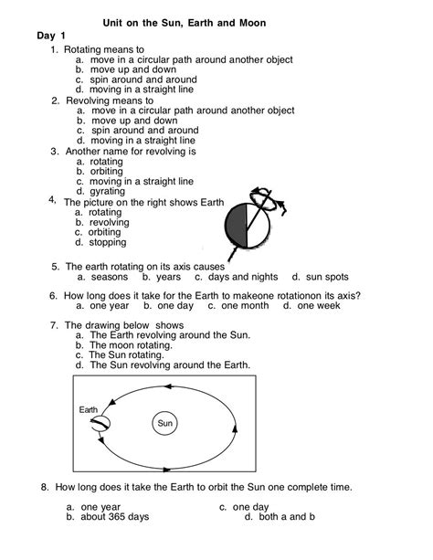 Planet Rotation Worksheet Science Worksheets Geography Worksheets