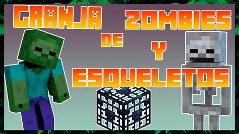 Granja De Zombies Esqueletos Con Spawner Java Y Bedrock Minecraft