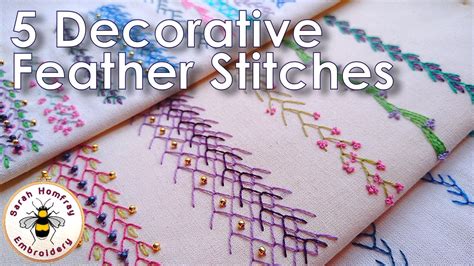 Five Decorative Variations Of Feather Stitch How To Do Feather Stitch