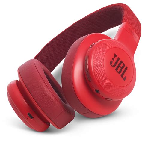 JBL E55BT Bluetooth Over-Ear Headphones (Red) JBLE55BTREDAM B&H