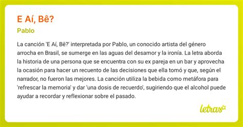 Letra De Pablo E Aí Bê