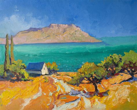 Suren Nersisyan Turquoise Mediterranean Sea From Greek Islands Oil