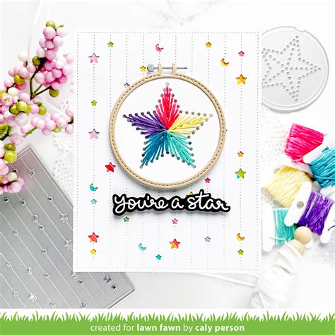 embroidery hoop star add-on | Lawn Fawn