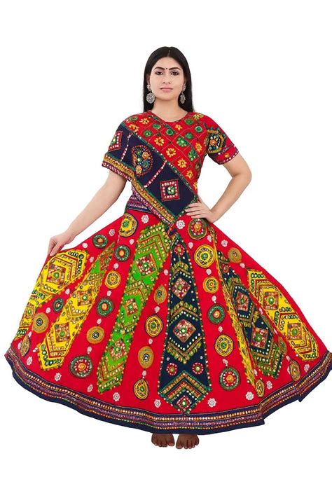 chaniya choli  garba red traditional wear fancydresswale